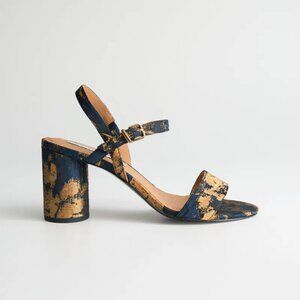 & Other Stories metallic jacquard heeled sandals (9)